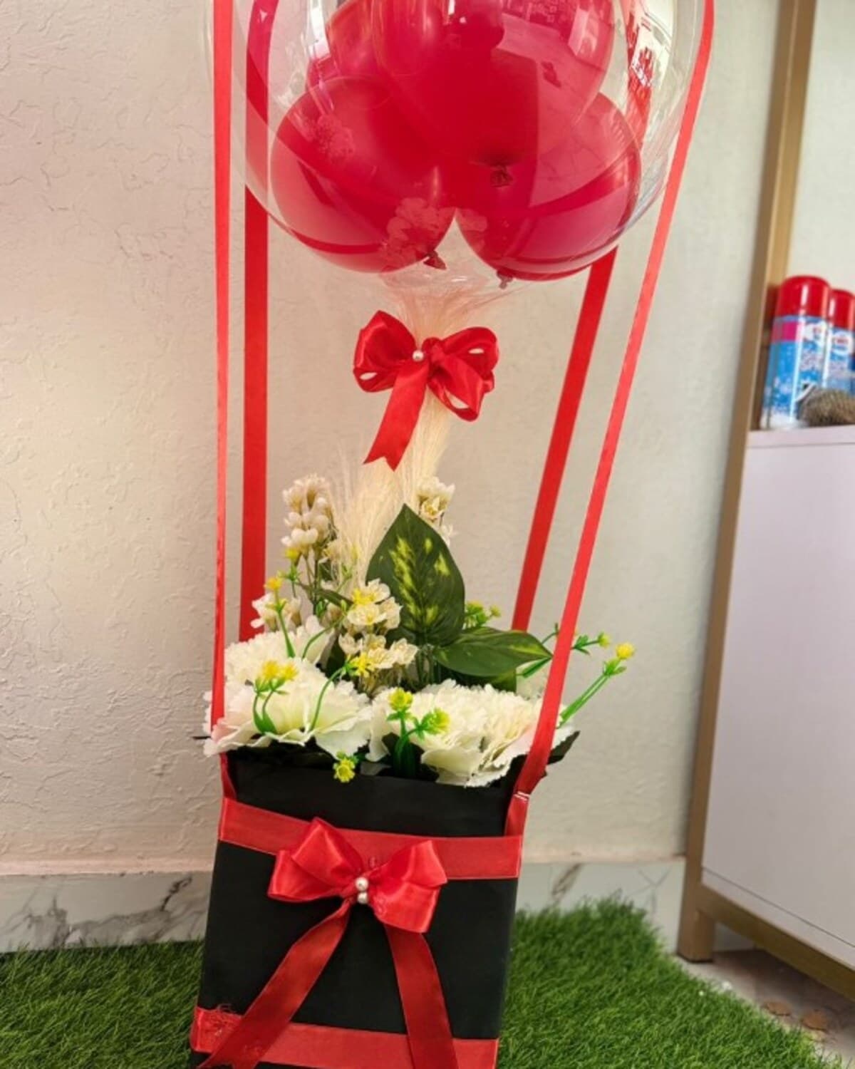 Crimson Sky Balloon Bouquet fresh flower bouquet by Phool Pattiyan Lahore